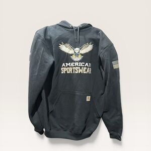 Carhartt Loose Fit Midweight Hoodie – Large Tall – Black – Support Our Troops